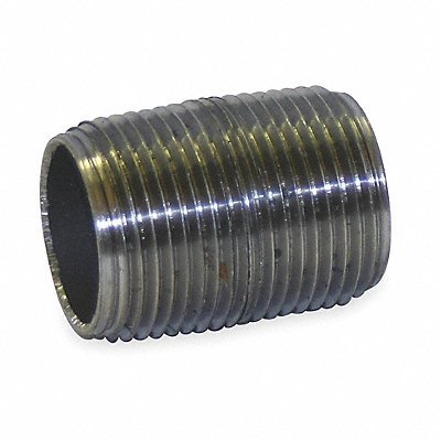 Black Pipe Nipples & Pipe; Pipe Size (Inch): 3/8 ; Length (Inch): 1 ; Schedule: 40 ; Construction: Welded ; Full or Partial Threading: Threaded on Both Ends ; Lead Free: No