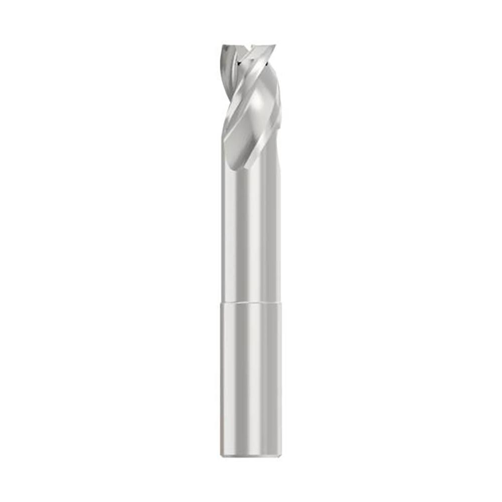 Square End Mill: 1/2'' Dia, 3/4'' LOC, 1/2'' Shank Dia, 4-1/2'' OAL, 3 Flutes, Solid Carbide