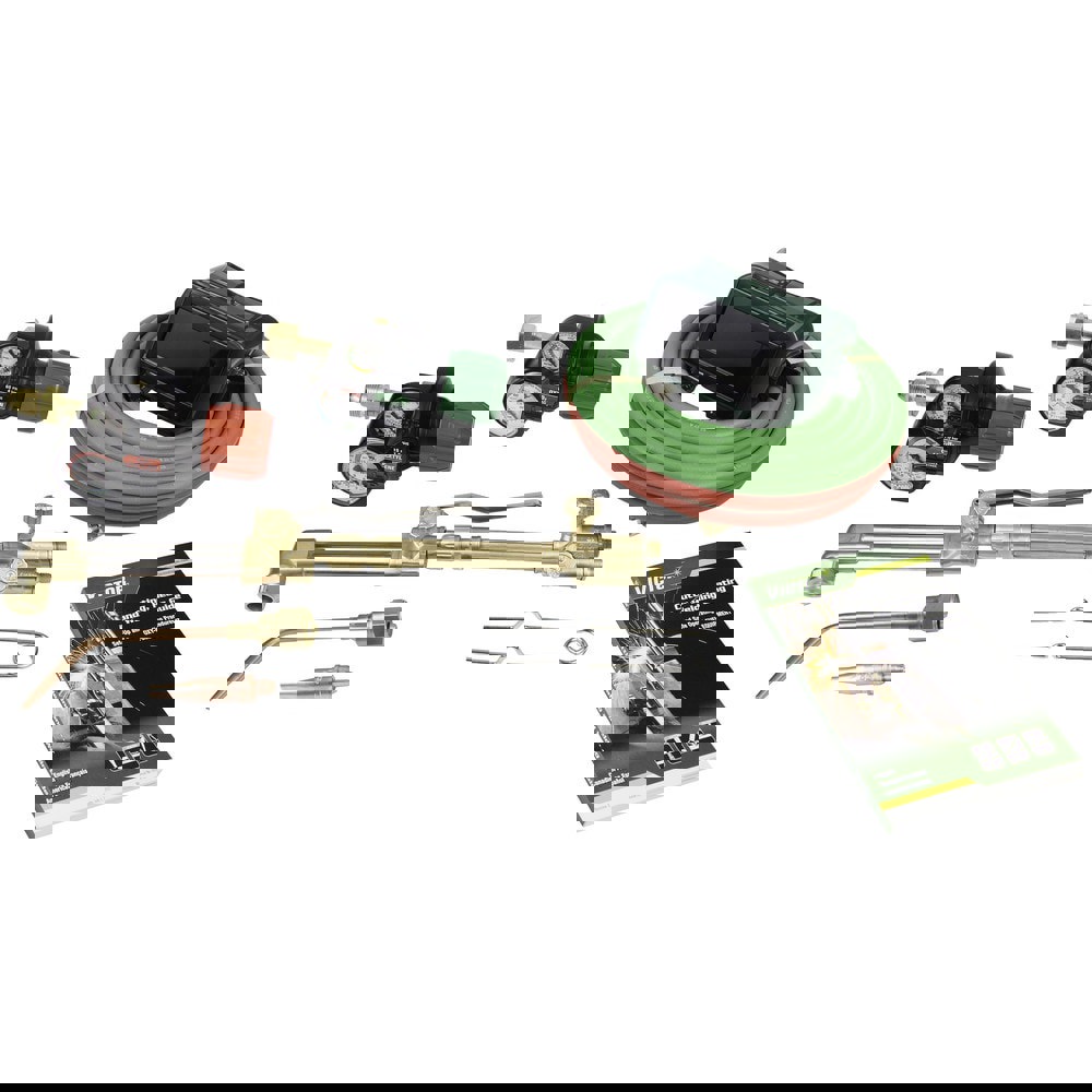 Oxygen/Acetylene Torch Kits; Outfit Type: Welding Outfit ; Application: Cutting; Welding ; Welding Length: 3in ; Cutting Depth: 8in ; Material: Brass