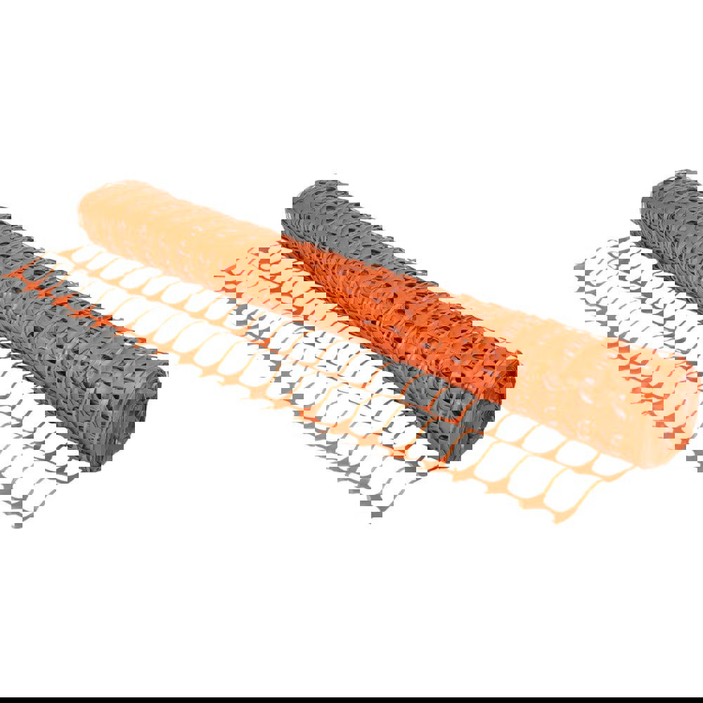 100' Long x 4' High, Orange Temporary Warning Barrier Fence
