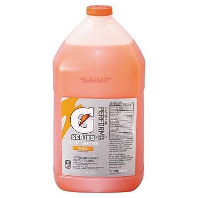 Activity Drink: 1 gal, Bottle, Orange, Liquid Concentrate & Powder, Yields 6 gal