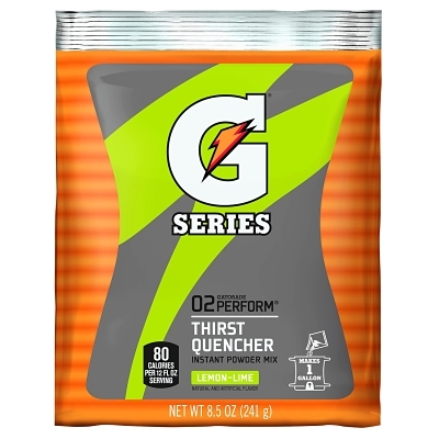 Activity Drink: 8.5 oz, Packet, Lemon-Lime, Powder, Yields 1 gal