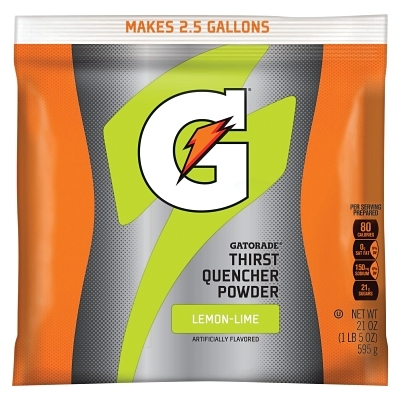 Activity Drink: 21 oz, Packet, Lemon-Lime, Powder, Yields 2.5 gal