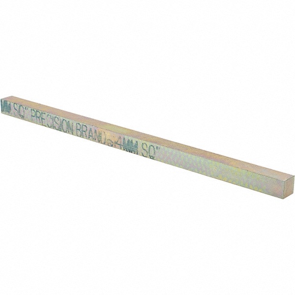 Key Stock; Key Stock Type: Square Key Stock ; Material: Low-Carbon Steel ; Finish: Gold Dichromate ; Length (Inch): 12 ; Hardness: Not Rated ; Number Of Pieces: 4
