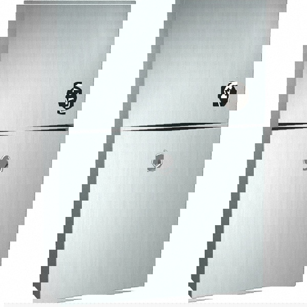 Feminine Hygiene Product Receptacles; Overall Width: 11in ; Overall Depth: 4in ; Color: Silver ; UNSPSC Code: 47131703