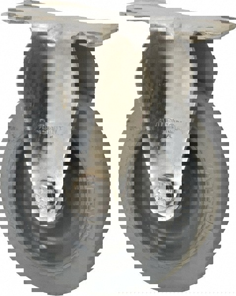 Rigid Top Plate Caster: Soft Rubber, 4