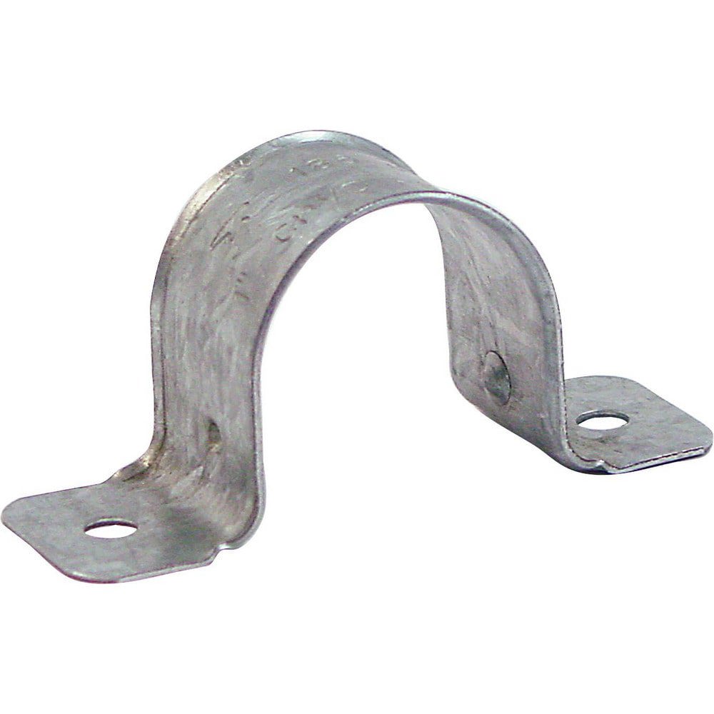 Pipe & Cable Hangers; Product Type: Two Hole Strap ; Material: Carbon Steel ; Nominal Pipe Size: 2 ; Finish Coating: Zinc