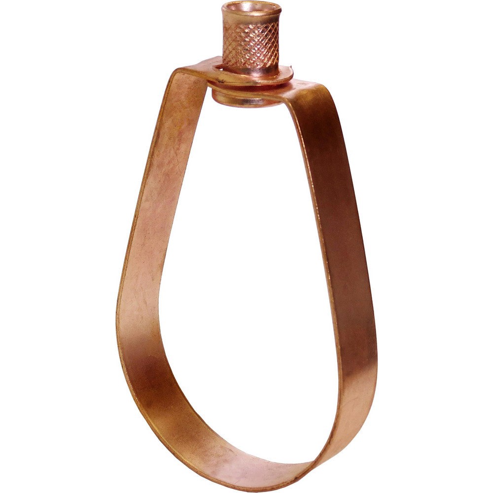 Pipe & Cable Hangers; Product Type: Adjustable Swivel Ring Hanger ; Material: Carbon Steel ; Rod Size: 3/8 (Inch); Nominal Pipe Size: 1-1/2 ; Load Capacity (Lb.): 300.000 ; Finish Coating: Copper