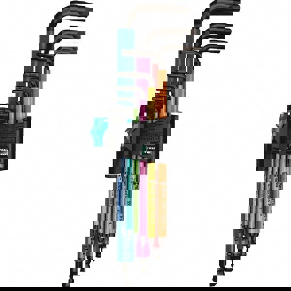 Hex Key Sets; Ball End: Yes ; Tool Type: Hex L-Key Set ; Handle Type: Color Coded ; Measurement Type: Metric ; Hex Size: 1.5 - 10 mm ; Hex Size Range (mm): 1.5 - 10