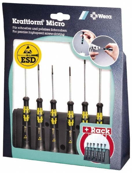 Screwdriver Set: 6 Pc, Phillips & Slotte