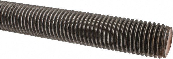 Threaded Rod: 1-8, 3' Long, Alloy Steel, Grade B7
