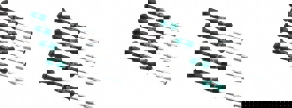 Nut Driver Set: 8 Pc, 2.5 to 6 mm, Solid Shaft, Ergonomic Handle