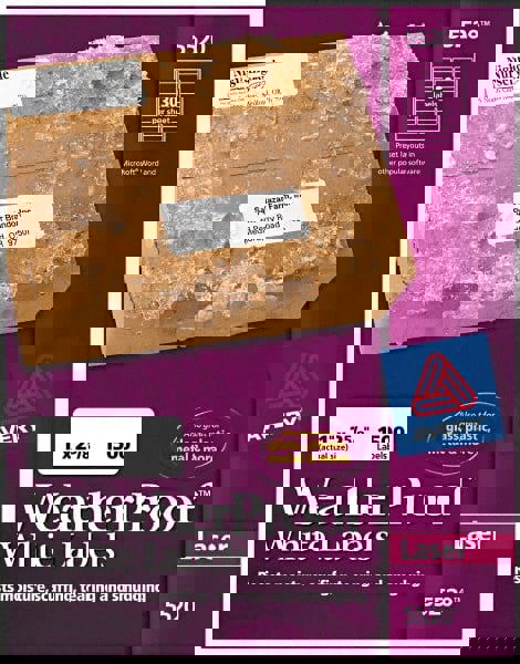 Label Maker Label: White, Polyester, 2-5/8