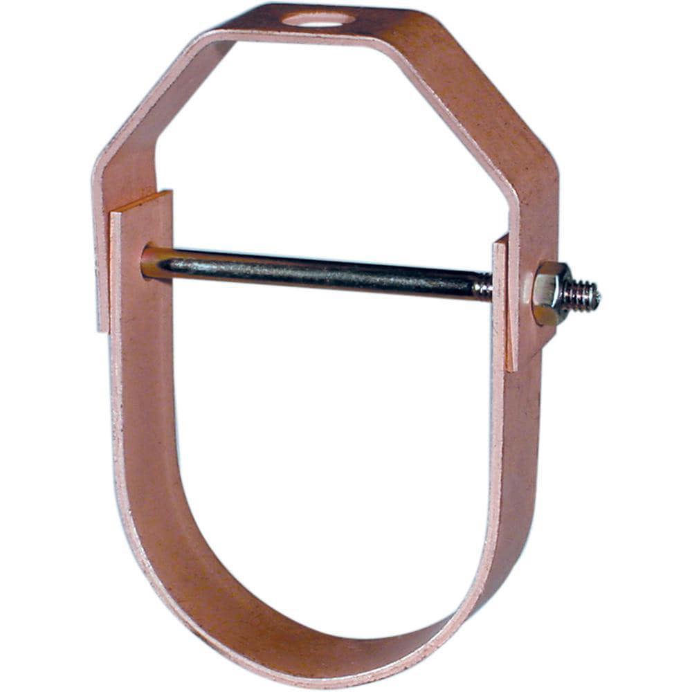 Pipe & Cable Hangers; Product Type: Adjustable Clevis Hanger ; Material: Carbon Steel ; Rod Size: 3/8 (Inch); Nominal Pipe Size: 2-1/2 ; Load Capacity (Lb.): 350.000 ; Finish Coating: Copper