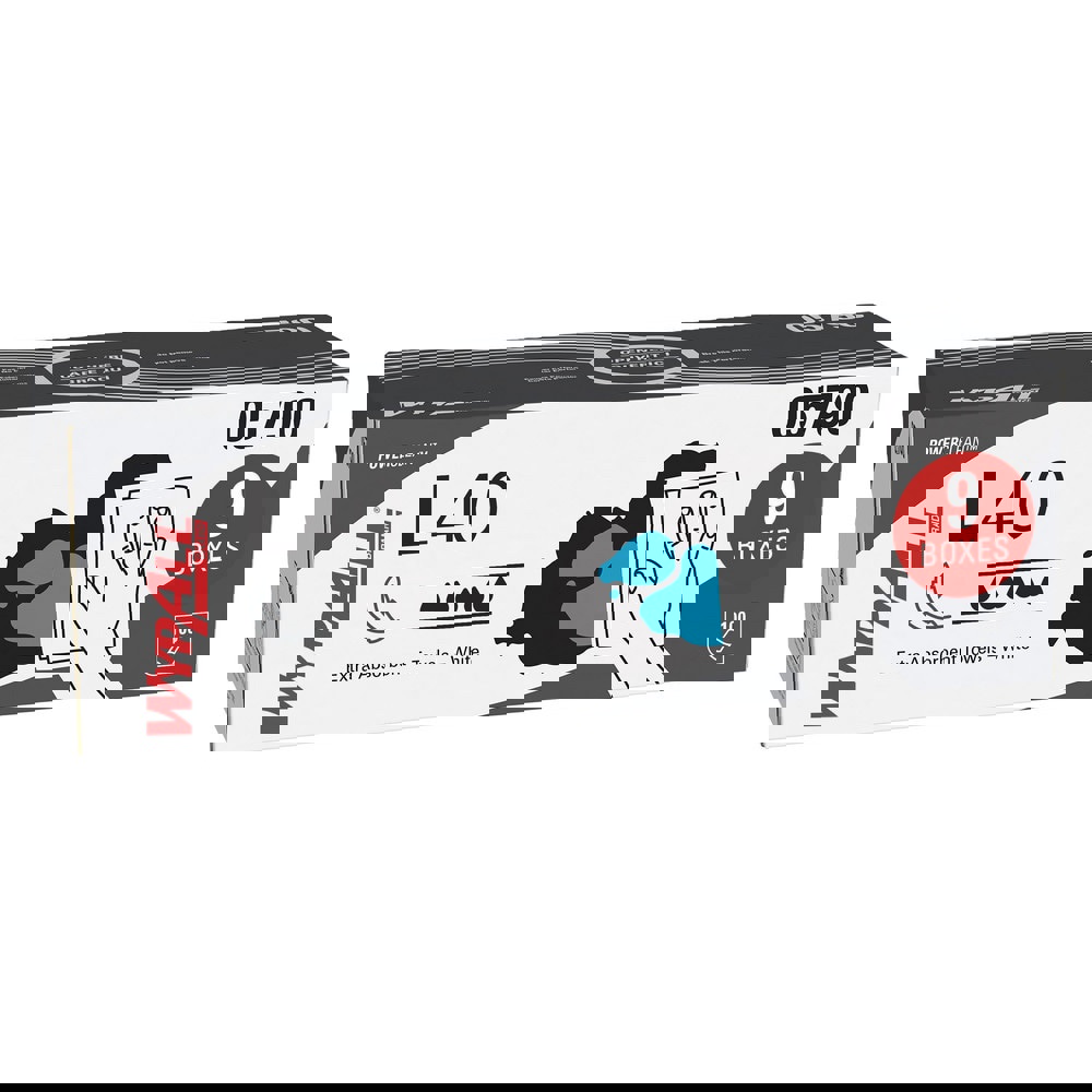 WypAll L40 Disposable Cleaning and Drying Towels (05790), Limited Use Towels, White