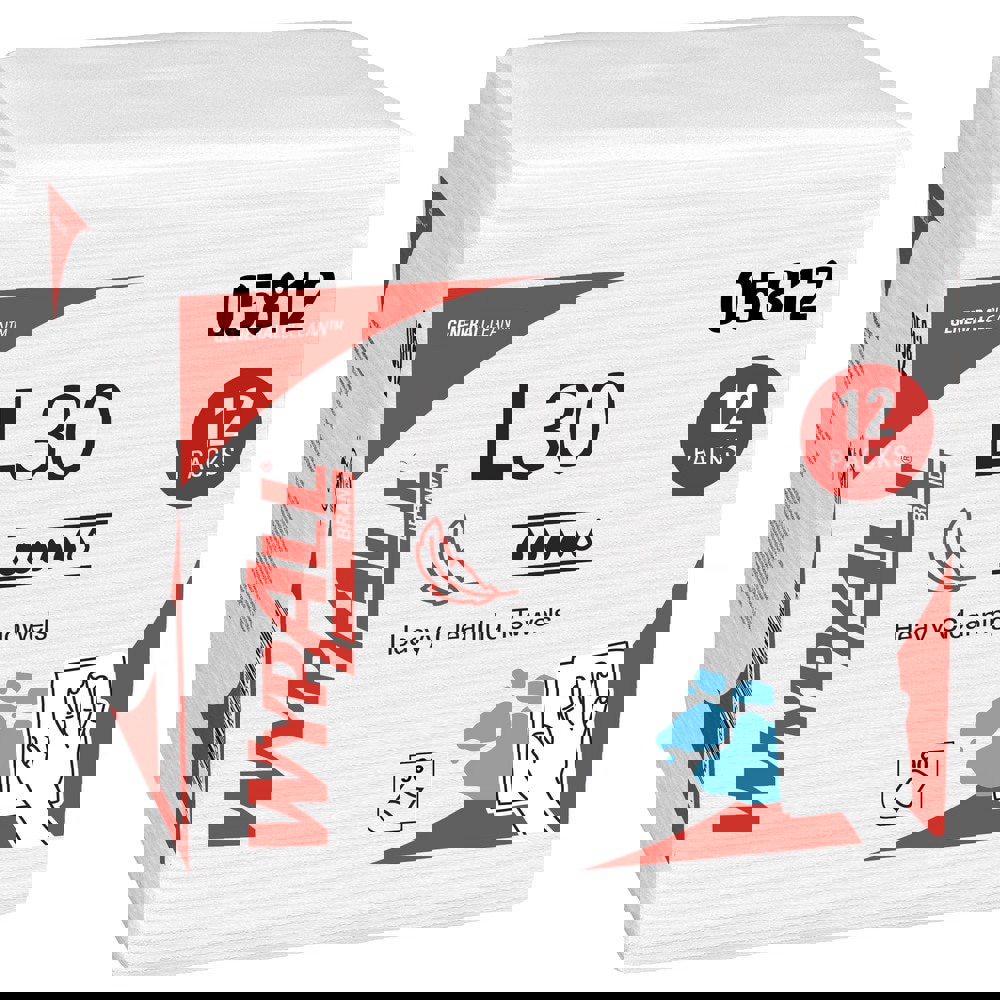 WypAll L30 DRC Towels (05812), Strong and Soft Wipes, White