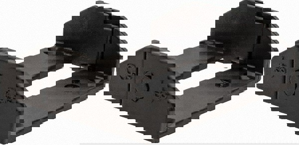 2.24 Inch Outside Width x 0.59 Inch Outside Height, Cable and Hose Carrier Plastic Zipper Mounting Bracket Set