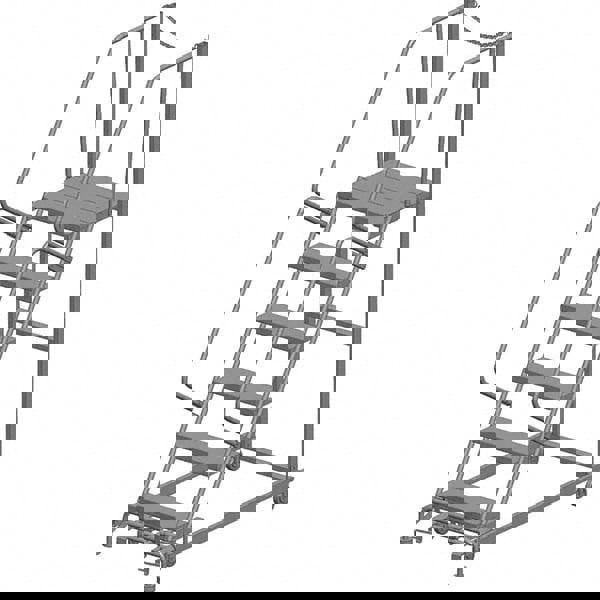 Steel Rolling Ladder: 6 Step