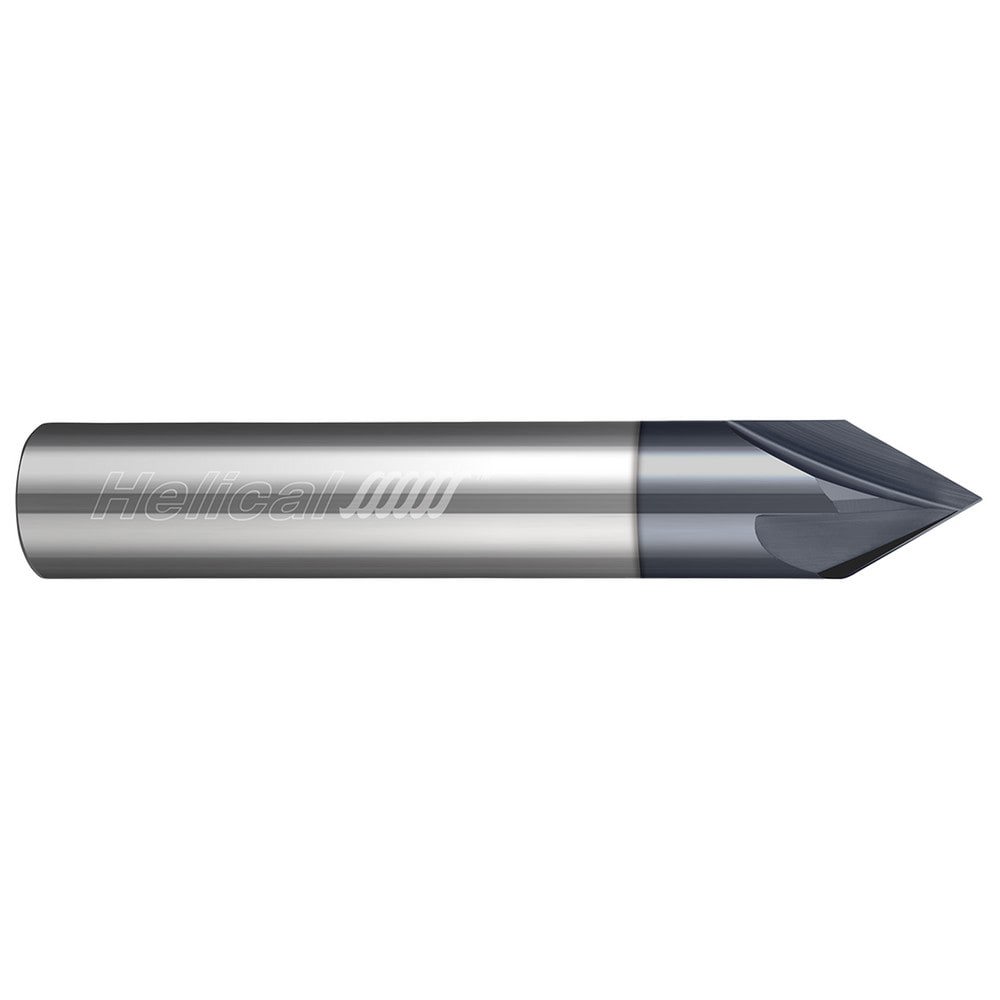 Chamfer Mills; Cutter Head Diameter (Decimal Inch): 0.3750; Number Of Flutes: 4; End Type: Single; Included Centerline Angle: 30; Included Side Angle: 60; Shank Diameter (Decimal Inch): 0.3750; Shank Diameter (Inch): 3/8; Overall Length (Inch): 2-1/2; Ove