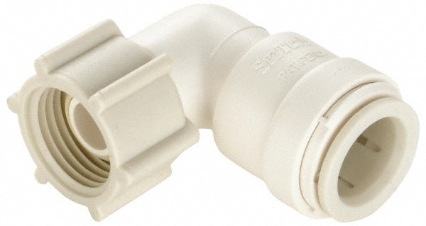Push-To-Connect Tube Fitting: Female Swivel Elbow, 1/2