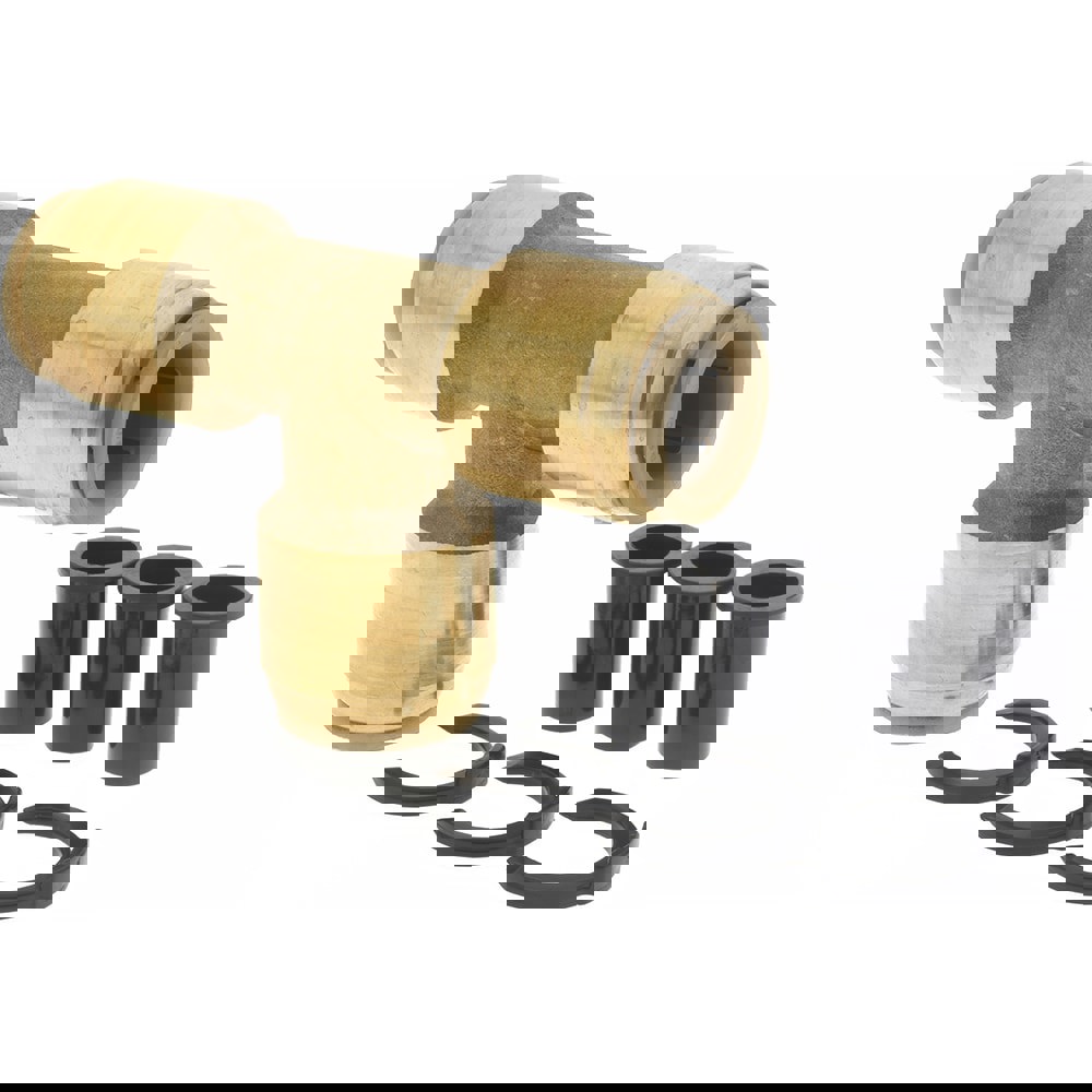 Push-To-Connect Tube to Tube Tube Fitting: 1/2 x 1/2 x 1/2