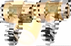 Push-To-Connect Tube to Tube Tube Fitting: 3/4 x 1/2 x 3/4