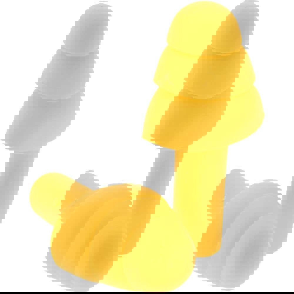 Earplug: 25dB, Plastic, Flanged, No Roll, Uncorded