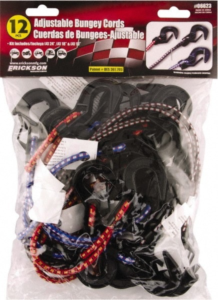 Bungee Cord Tie Down: S Hook, Non-Load Rated
