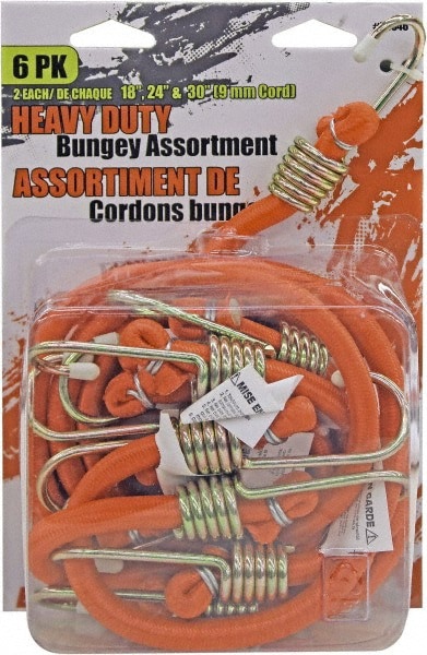 Bungee Cord Tie Down: Steel Hook, Non-Load Rated