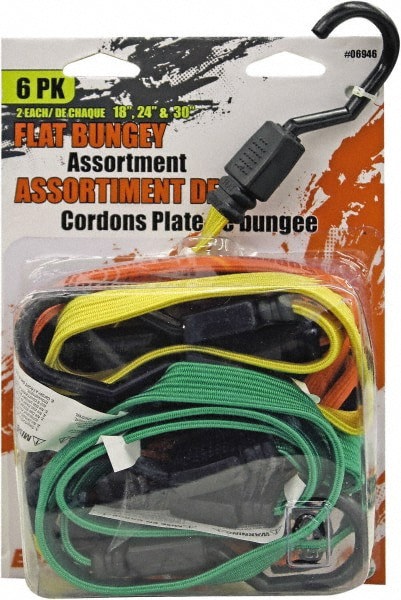 Bungee Cord Tie Down: Plastic Hook, Non-Load Rated