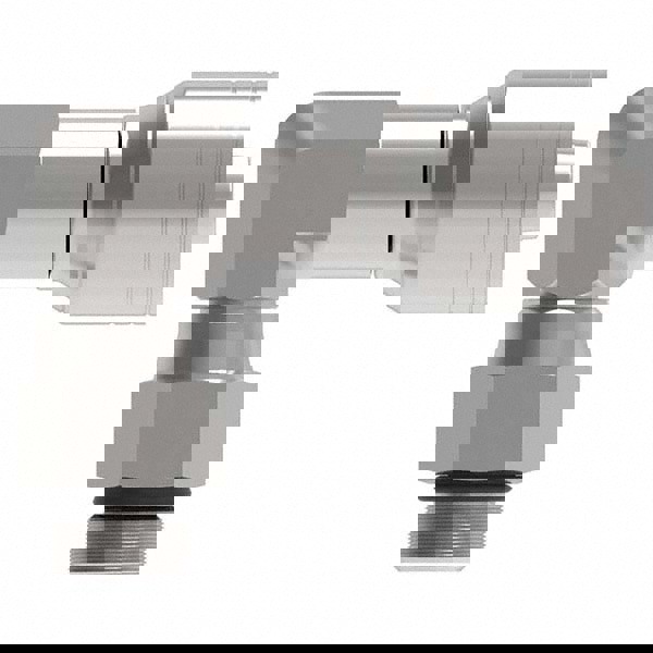 Hydraulic Hose O-Ring Boss Swivel 90 deg Elbow: Hose Size 6, 9/16-18 Thread