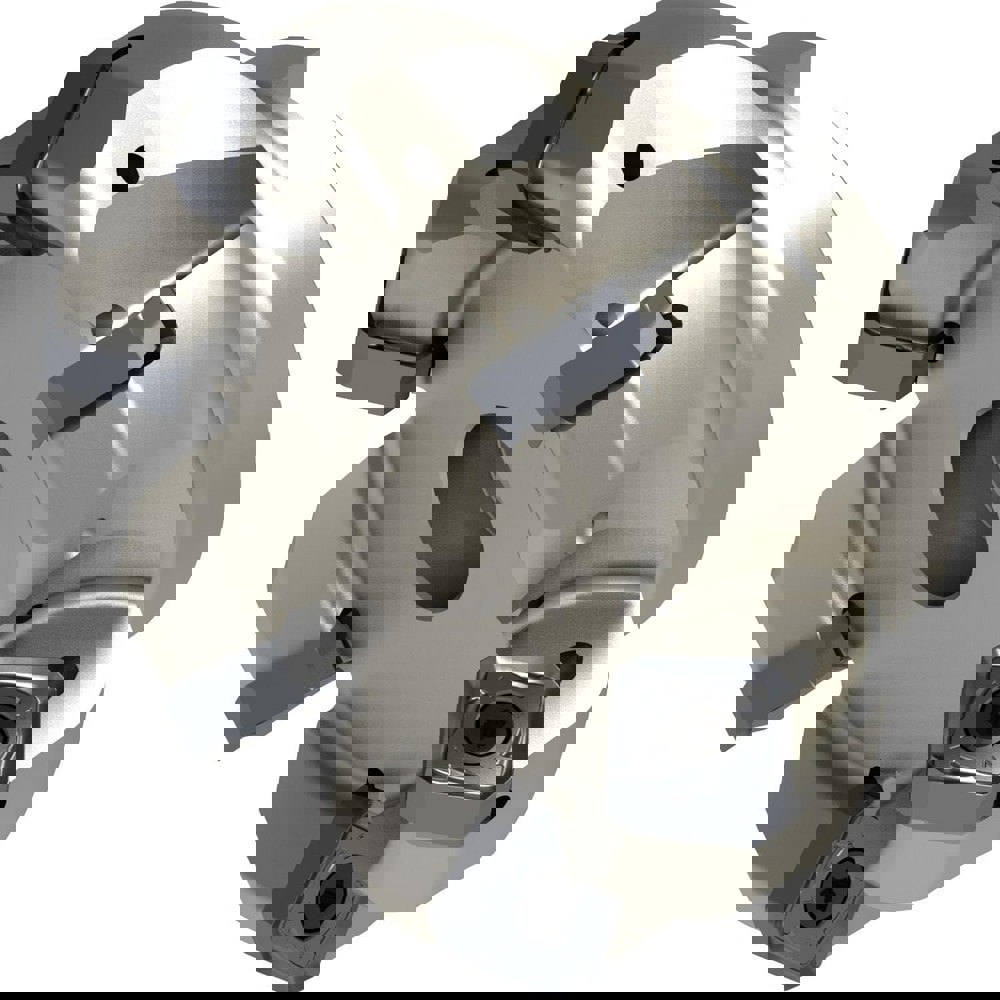 Indexable Chamfer & Angle Face Mills; Minimum Cutting Diameter (Decimal Inch): 1.5000 ; Minimum Cutting Diameter (Inch): 1-1/2 ; Maximum Cutting Diameter (Decimal Inch): 2.0906 ; Maximum Depth of Cut (Decimal Inch): 0.2500