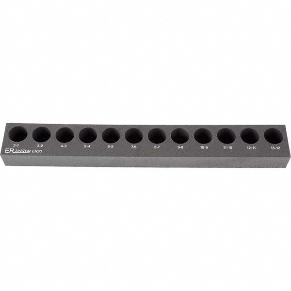 Collet Racks & Trays; Number of Collets Held: 46 ; Material: Foam ; Height (Decimal Inch): 1.1820