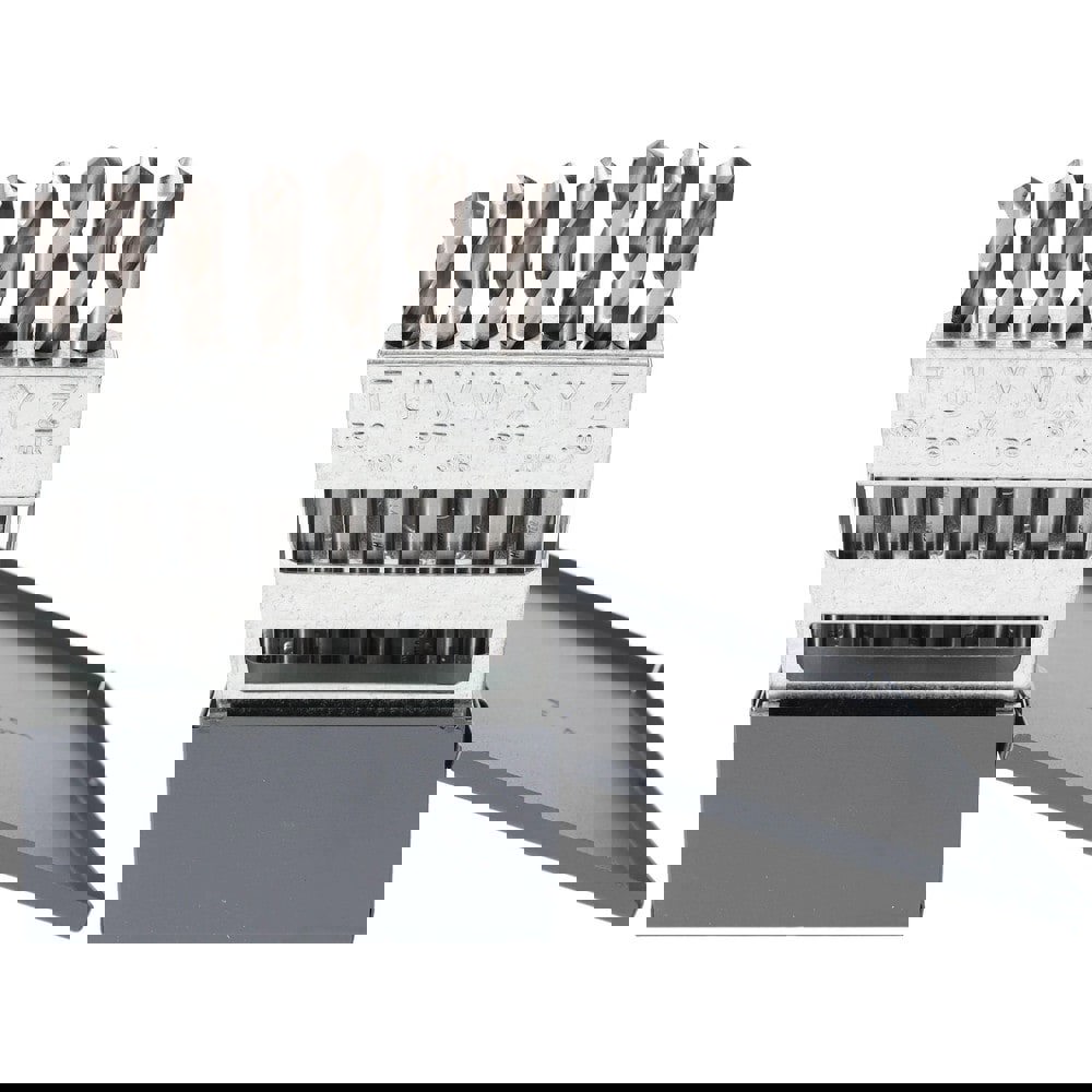 Drill Bit Set: Screw Machine Length Drill Bits, 26 Pc, 118 °, High Speed Steel