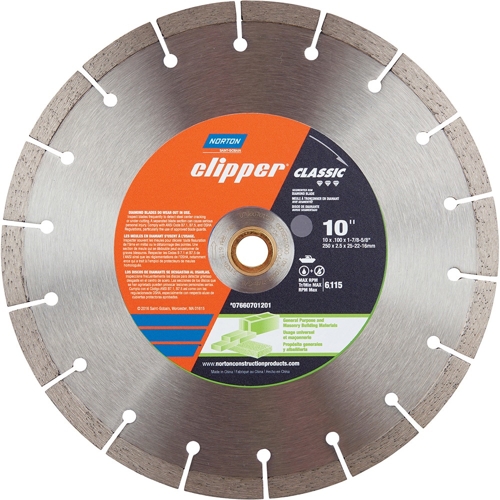 Wet & Dry Cut Saw Blade: 10