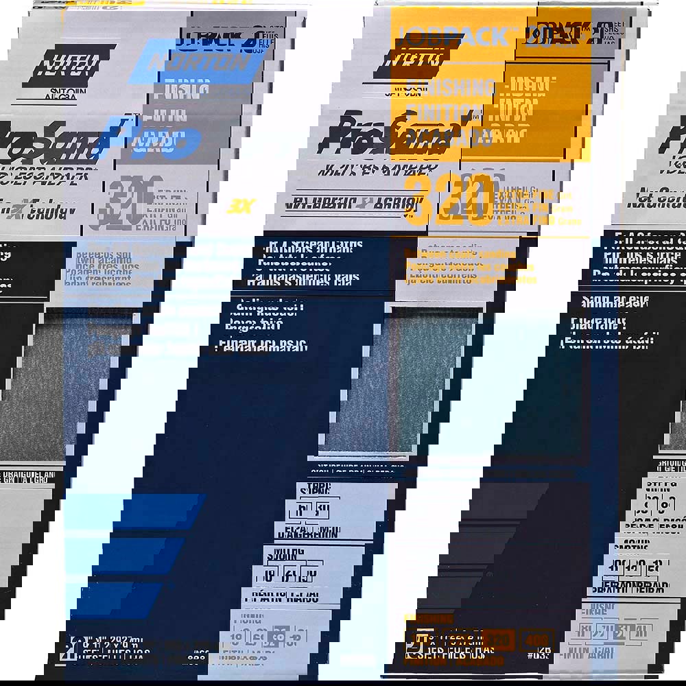 Sanding Sheet: 320 Grit, Aluminum Oxide, Coated