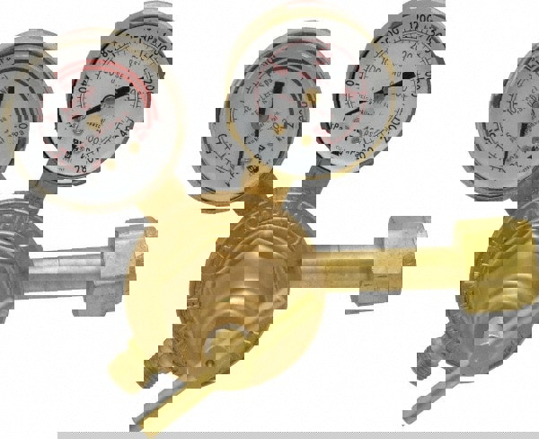 300 CGA Inlet Connection, Male Fitting, 15 Max psi, Acetylene Welding Regulator
