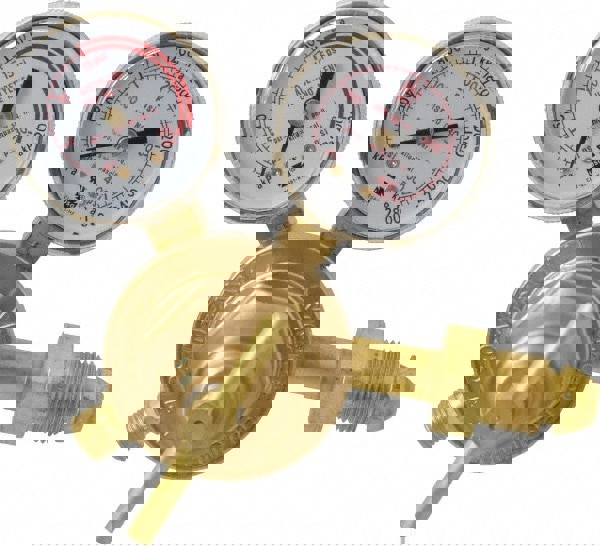 510 CGA Inlet Connection, Male Fitting, 15 Max psi, Acetylene Welding Regulator