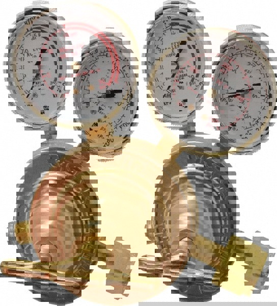 300 CGA Inlet Connection, Male Fitting, 15 Max psi, Acetylene Welding Regulator