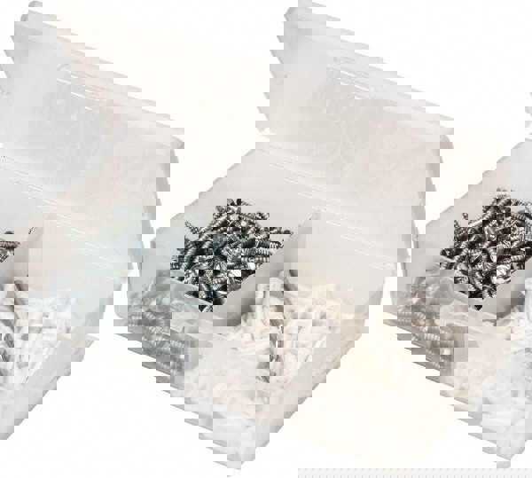 200 Piece, #8 to 10 Screw, Plastic & Steel Hex Drive Anchor Assortment