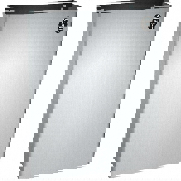 Feminine Hygiene Product Receptacles; Overall Height: 18in ; Overall Width: 14in ; Overall Depth: 6in ; Color: Silver ; UNSPSC Code: 47131703