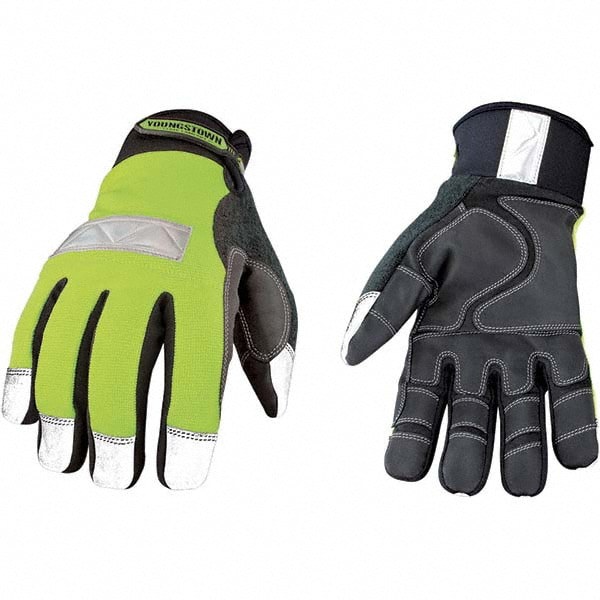 General Purpose Work Gloves: Small, 3M Scotchlite, Microfleece & Synthetic Leather