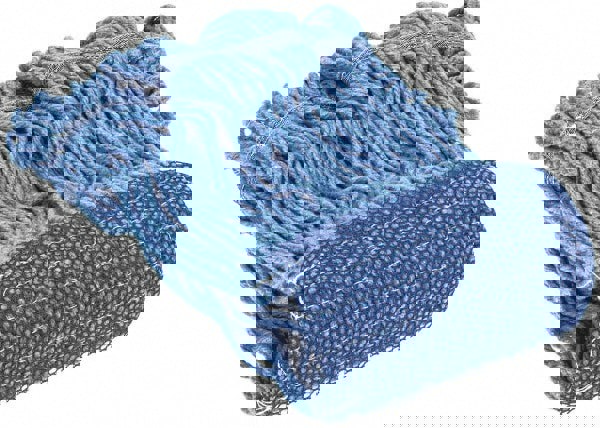 Wet Mop Loop: Clamp Jaw, Small, Blue Mop, Blended Fiber