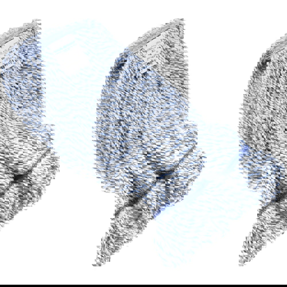 Wet Mop Loop: Clamp Jaw, X-Large, Blue & White Mop, Synthetic