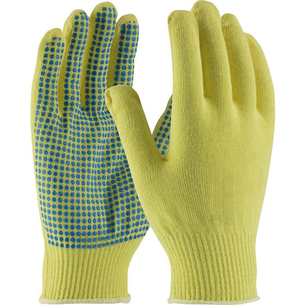 Cut, Puncture & Abrasive-Resistant Gloves: Size M, ANSI Cut A2, ANSI Puncture 0, Polyvinylchloride, Kevlar