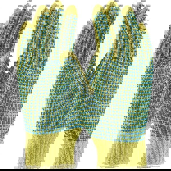 Cut, Puncture & Abrasive-Resistant Gloves: Size M, ANSI Cut A2, ANSI Puncture 0, Polyvinylchloride, Kevlar