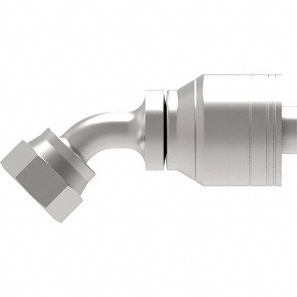 Hydraulic Hose Female ORS Swivel 45 &deg; Elbow: 8 mm, 13/16-16