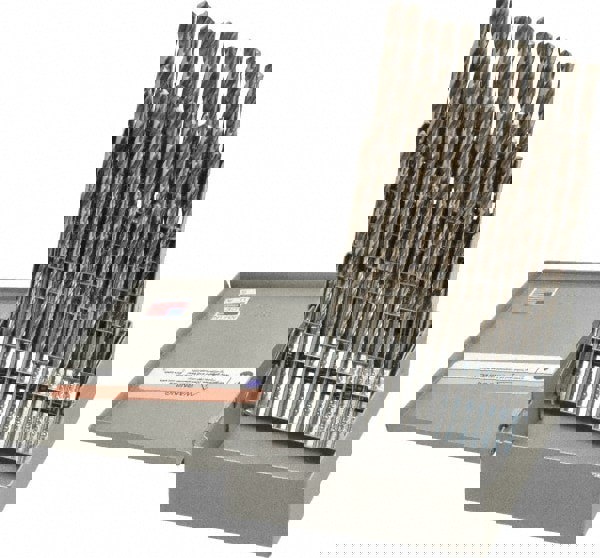 Drill Bit Set: Jobber Length Drill Bits, 60 Pc, 118 &deg;, High Speed Steel