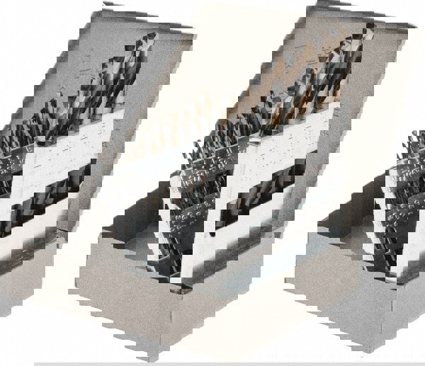 Drill Bit Set: Maintenance Length Drill Bits, 21.0 Pc, 135 deg, High-Speed Steel