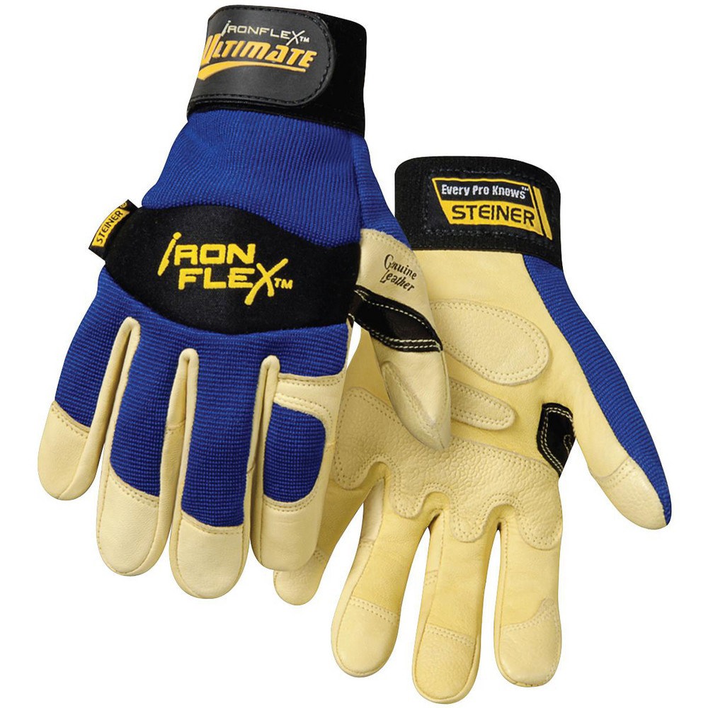 General Purpose Work Gloves: 2X-Large, Polyvinylchloride Coated, Goatskin